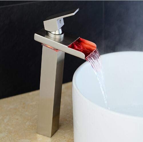 Robinet Led à température contrôlée couleur or brossé hydroélectrique