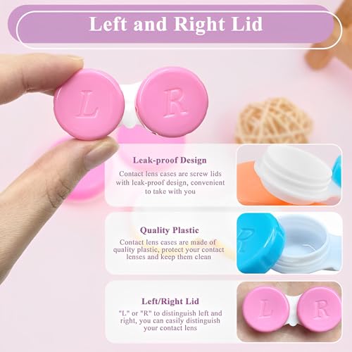 HZXINYI 2 Stück Kontaktlinsenbehälter Set - Bunt Kontaktlinsendose Linsenbehälter Kontaktlinsen Behälter Tragbarer Auslaufsicherer Reise Kontaktlinsenbehälter Set für Zuhause und Reisen, Grün + Blau