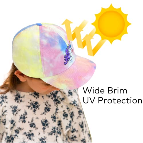 Accsa Girls Baseball Hat Summer Kids Trucker Hat Tie-Dye Unicorn Hats For Girls Adjustable Snapback thumb #3