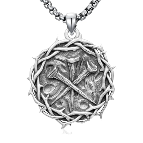 Bijou chrétien argent 925 haut de gamme collier couronne d'épines mixte
