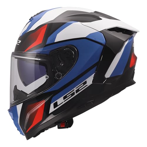 LS2, Casco Moto Integrale CHALLENGER II VIPER White Blue Red, M