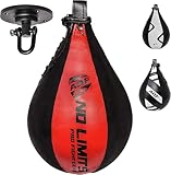 AQF Punching Ball Adulte Sac de Boxe en Cuir avec Fixations Kit d'entraînement Poire de Vi...