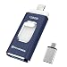 Photo Stick USB Flash Drive for iPhone Memory Stick Backup Drive iOS Flash Drive OTG Android Type C Phone Stick Storage iPad USB 3.0 Flash Drive iPhone Jump Drive PHICOOL 128GB Dark Blue
