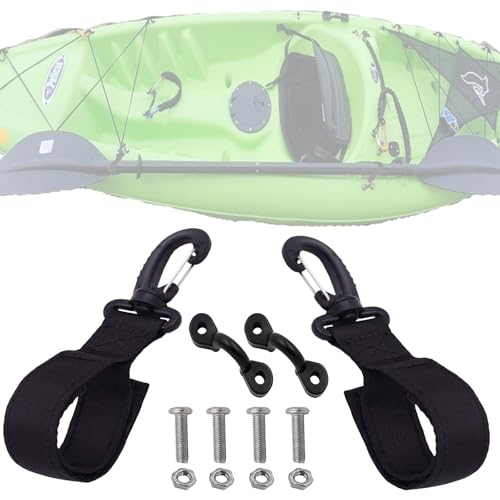 AUXPhome Universal Kayak Paddle Holder, Paddle Board Accessories, Inflatable Boat Paddle Storage, Canoe Paddle Keeper, Set of 2 Paddle Clips, with Kayak Pad Eye Deck Loops Tie Down with Screws
