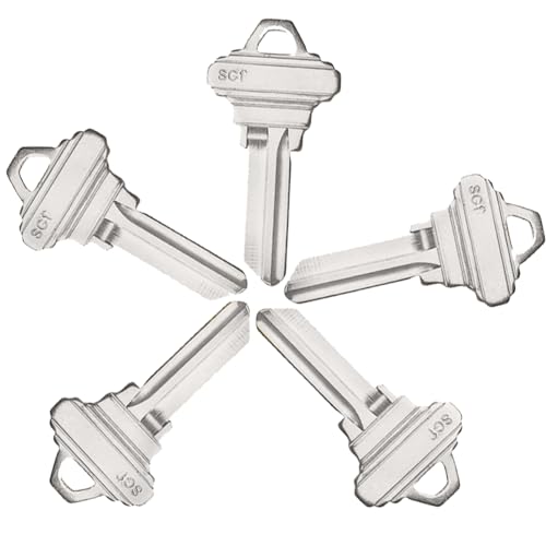 WAH LIN PARTS Blank Key Blanks, Pack of 100 Uncut Blank Keys, Copper Structures Blank Keys(SC4), Nickel, Brass, WL-SC4