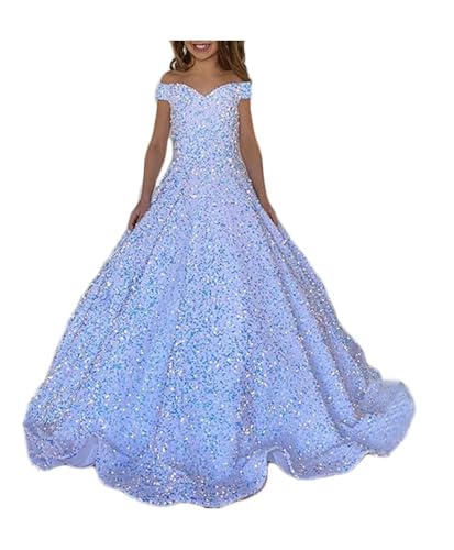 Girls Princess Dresses Pageant Gown Sparkly Masquerade Costumes Formal Ball