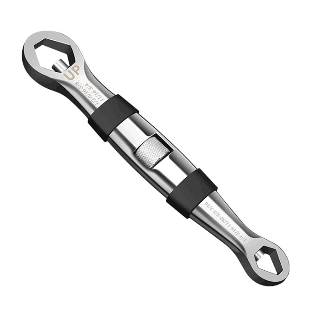 23-in-1 Adjustable Wrench Multi Functional Flexible Type Pocket Wrench 1/4-inch to 3/4-inch 7mm to 19mm Roll