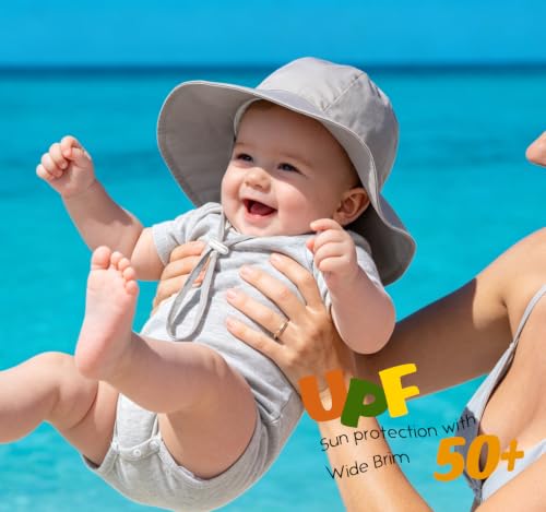 Baby Sun Hat Infant Toddler Summer Bucket Hat Kids Cotton Beach Sun Hats for Baby Boys Girls Child 6-24 Months — view 4