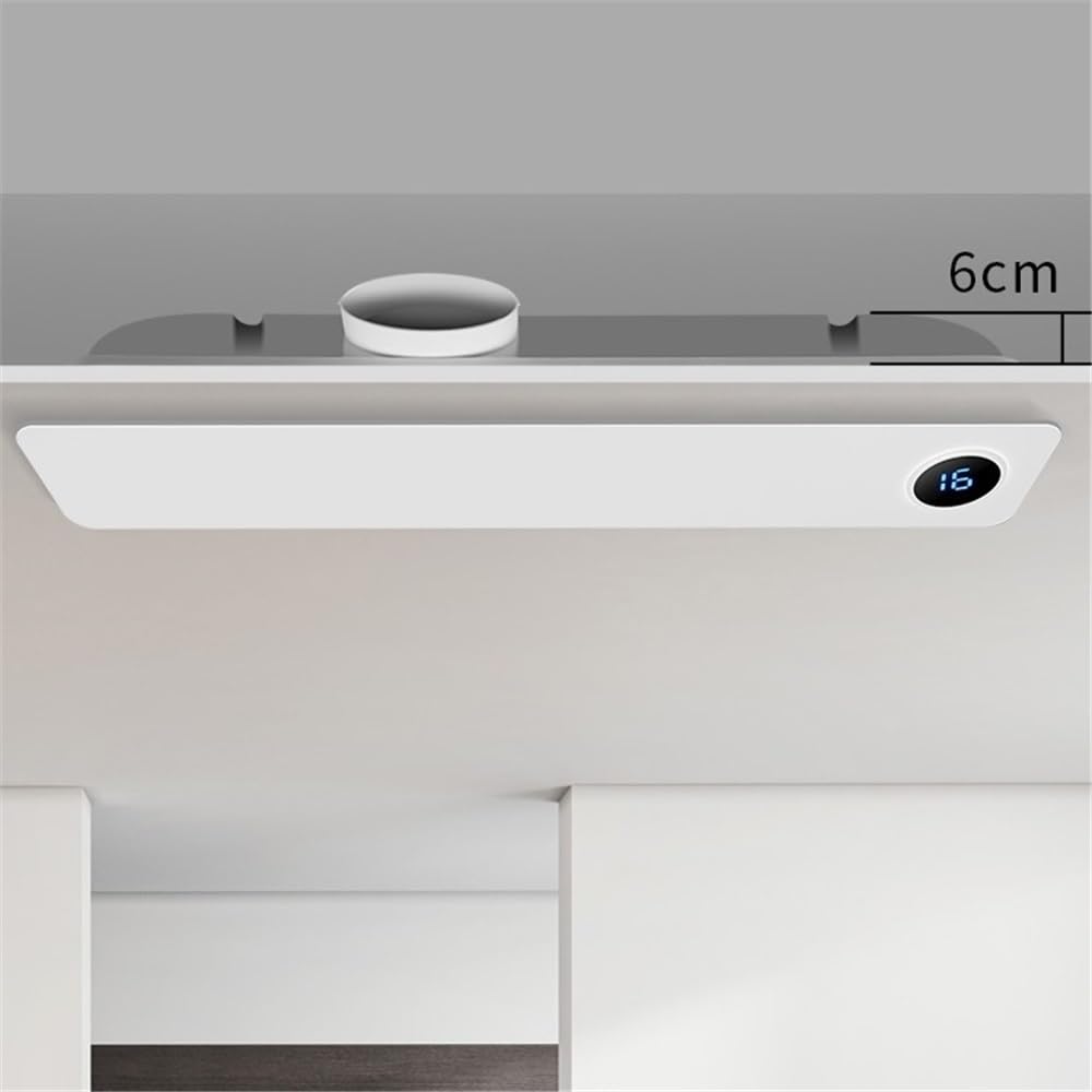 Ventilador Extractor de aire ultrafino de 6 cm de largo, potente y silencioso, for cocina y baño, 10 x 60 cm Cuarto de baño