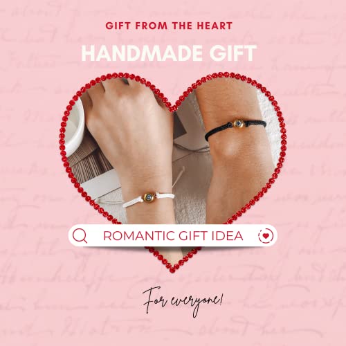 Emiristic Personalized Photo Bracelet With Picture Inside - Handmade Free Size Custom Picture Bracelet For Girls Boys Women Men - Valentine's Day Birthday Anniversary Any Special Day Gifts (#001 Eu Chafer Blue) #TOP6