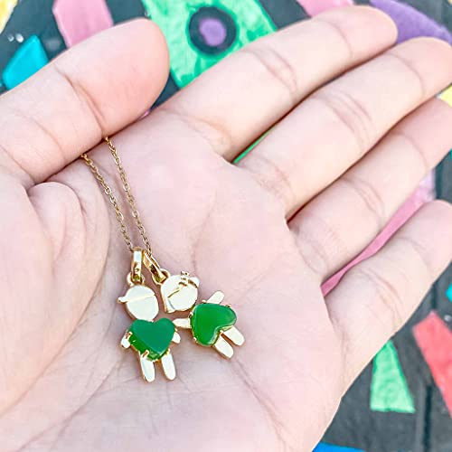 August Birthstone Gold Little Boy Necklace In Peridot | Gift For Mom (Gold-Plated-Base) #TOP6