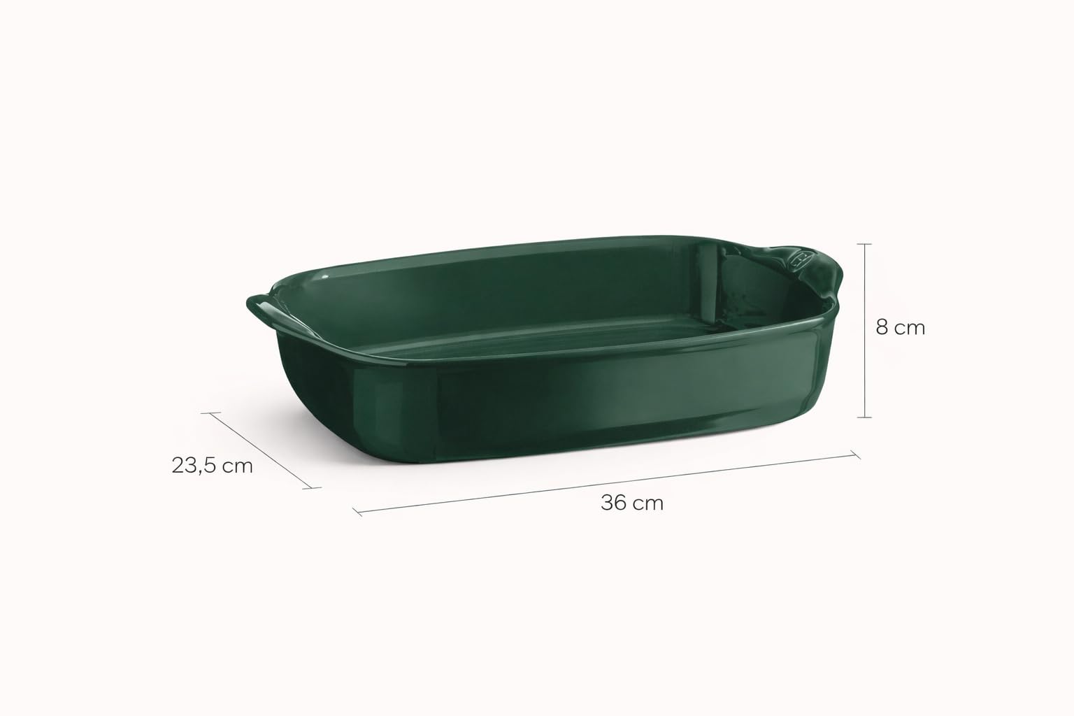 Emile Henry Plat Rectangulaire Ultime – Pour 6 à 8 Personnes – Céramique Haute Résistance – Cuisson Homogène et Service du Four à la Table – Coloris Cèdre – Fabriqué en France