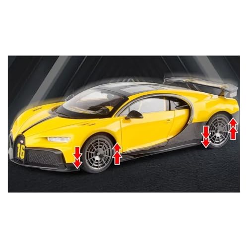 Coche en miniatura Chiron 1:18 de aleación azul para vitrina 5