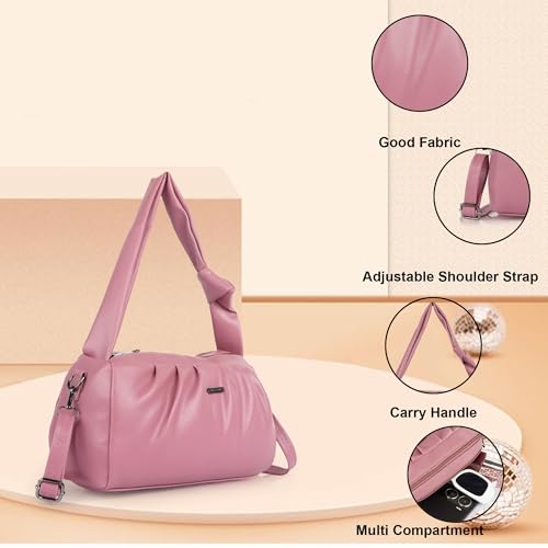 Image of Synthetic Leather Casual Top Handle Handheld Crossbody Travel Side Sling Bag For Women
