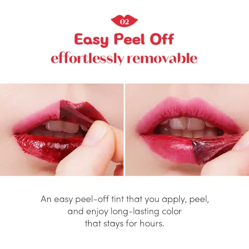 Image of ETUDE Dear Darling Peel Off Lip Stain (Mauve Aura) - Teen girl gifts, Hydrating Hydrogel Tint, Fruity scent, Long Lasting & Waterproof, High Pigment, Easy Peel Off, All‑Day Color Lip Tattoo