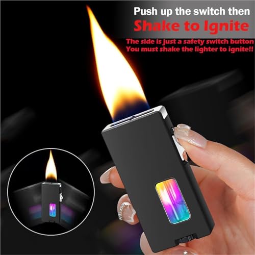Encendedor de llama suave ajustable con ventana de gas para camping, velas y barbacoa 4