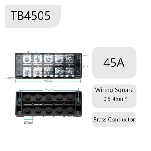 Conector de cable serie TB de conexión por tornillo resistente de 600V 2