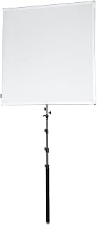 Fotodiox Pro Studio Solutions 122x122cm (48x48in) Boom Sun Scrim Kit – Collapsible Frame with Diffusion, Silver/White Cover, Boom Handle & Carry Case