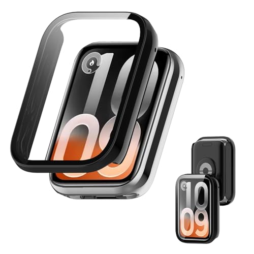 For Xiaomi Band 10 Pro �p �P�[�X �J�o�[ �yNOUKAJU�zFor Xiaomi Band 10 Pro �X�}�[�g�E�H�b�` �P�[�X �ی�t�B���� �S�ʕی� �����^ �����ȒP �ϏՌ� �����ߗ� �Ռ��z�� �h�o �X�^���_�[�h�ŗp(�u���b