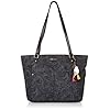 Sakroots-Womens-Eco-Twill-Metro-Tote Sakroots womens Bag in Eco-twill, Large & Roomy With Zip Closure, Sustainable Durable Design, Lining Made fro Tote, Black Spirit Desert, One Size US