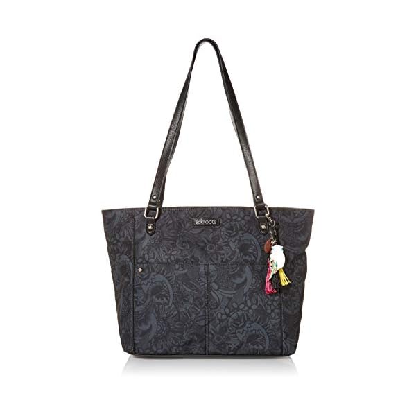Sakroots-Womens-Eco-Twill-Metro-Tote Sakroots womens Bag in Eco-twill, Large & Roomy With Zip Closure, Sustainable Durable Design, Lining Made fro Tote, Black Spirit Desert, One Size US