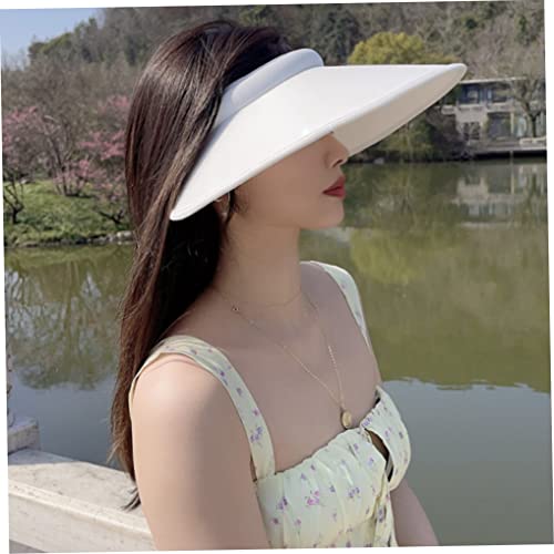 Gcroet-Femmes-Summer-Sun-Visor-HatBig-Brim-UV-ProtectionSun-Sports-Visor-Hats-Cap-Visors-Sun-for-WomenMesdames-Sun-Hat-for-Women-Plimable-UV-Protective-HatsPoule-de-Plage-de-Vacances