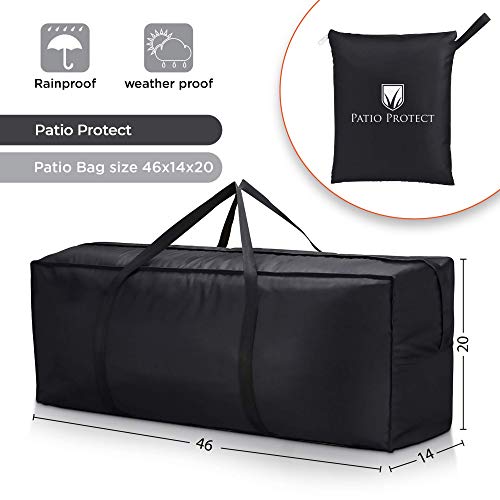 PSD Lifestyles Patio Cushion Storage Bag - Waterproof Patio Watcher for Outdoor and Indoor Storage Use Helping Keep Your Home & Garden Neat And Tidy 46x14x20 inches - Thumbnail 4