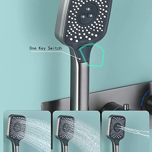 Système de douche complet en finition chrome avec mitigeur mural - 4