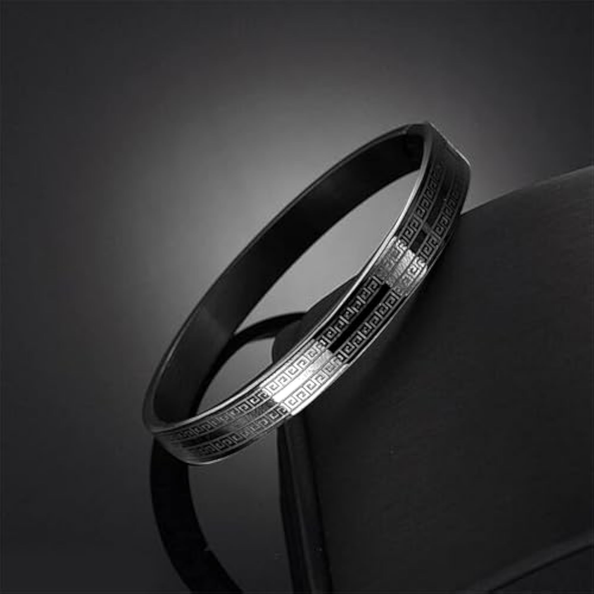 Men's Stylish Black Stainless Steel Bracelet