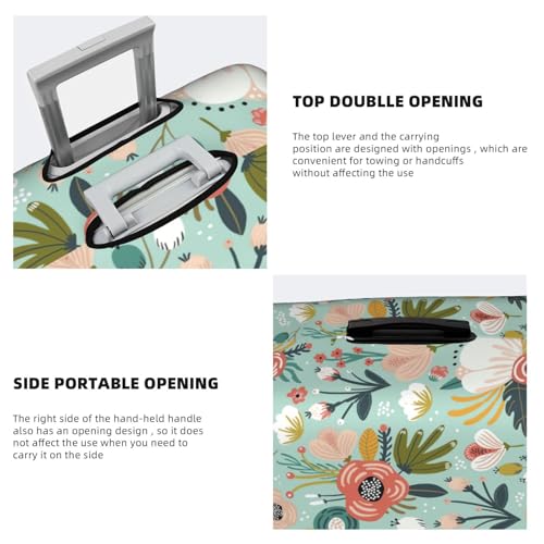 Colorful Flora print Luggage cover, suitcase protector, elasticated protective sleeve, fits 18-32 inch suitcases4