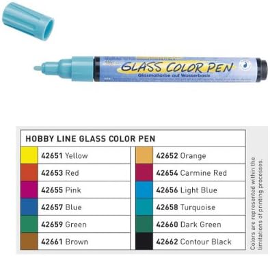 42661 Ideal for Decorating Brown, Glass Colour Pen, Glas Painter