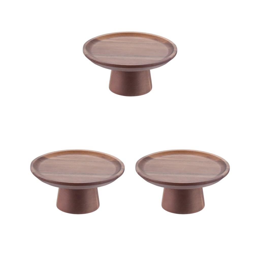 Lot de 3 présentoirs à gâteaux en bois pour tartes de table de mariage S