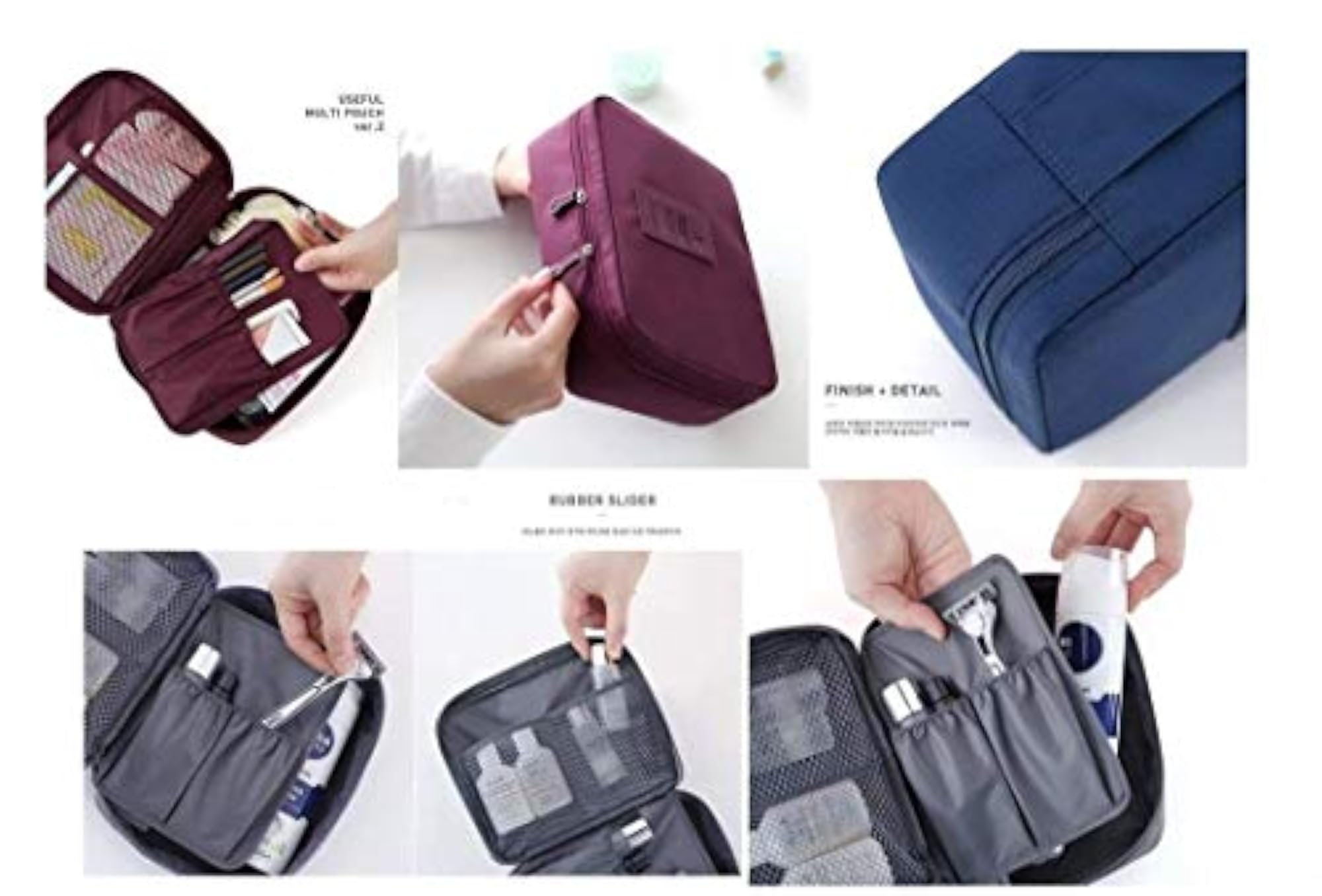 Portable Waterproof Multi Pouch Travel Cosmetic Bag