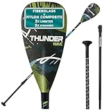 SereneLife Stand Up Paddle Board Paddle, 3-Shaft Adjustable SUP Paddle with Teardrop Blade, Lightweight Carbon Fiber Design, Durable, Portable, Easy-to-Assemble, Includes a Travel Bag