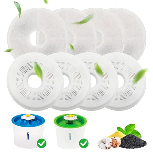 8 Stück Rund Katzenbrunnen Filter, Filter für Katzenbrunnen mit Harz und Aktivkohle, Trinkbrunnen Filter für Katzen und Hunde, Dreifach-Filterun Ersatzfilter Katzen für 3L Catit filter 8 Stück Rund Katzenbrunnen Filter, Filter für Katzenbrunnen mit Harz und Aktivkohle, Trinkbrunnen Filter für Katzen und Hunde, Dreifach-Filterun Ersatzfilter Katzen für 3L Catit filter