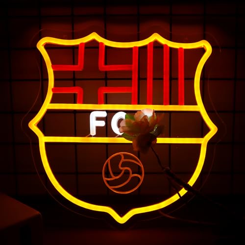 AHlove Football Sports Neon Signs for Wall Decor，FC LED Neon Lights for Bedroom、Man Cave，Birthday、Christmas Gifts for Boys