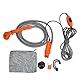 Ymiko Outdoor Camp Duschkopf, Auto-Zigarettenanzünder, Tragbare Dusche, Elektrische Pumpe mit 12-V-Auto-Zigarettenadapter für Camping, Wandern, Wohnmobil, Haustier, Autowäsche