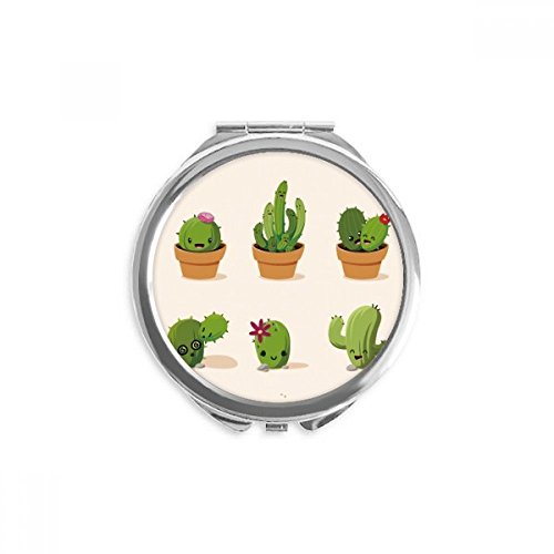 Miroir de poche cactus et succulentes rond, un petit cadeau idéal pour vos proches