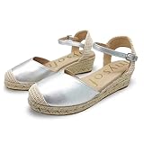 mysoft - MY Soft 25M140 Sandalia DE Esparto Color Plata para: Mujer Color: Plata Talla: 37