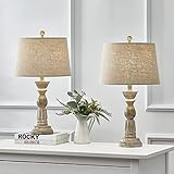 Oneach Rustic Table Lamps Set of 2 for Living Room Bedside Desk Lamps Farmhouse Vintage Bedroom...