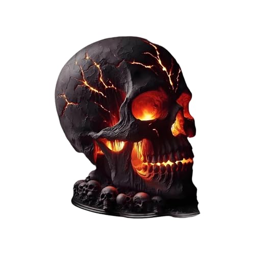 Genérico Lámpara de calavera de piedra volcánica, lámpara de