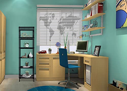 6-Wire Shelving Metal Storage Rack Shelves, Standing Storage Shelf Units For Laundry Bathroom Kitchen Pantry Closet(Black) #TOP1