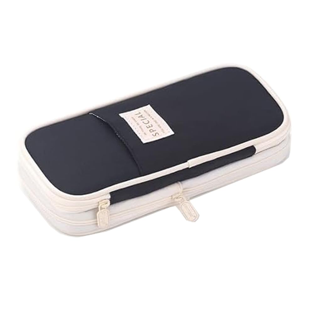 Arnuixty Large Storage Pencil Case Pen Bag with Zipper Big Capacity Pouch Organizer for Office Travel Holder Box
