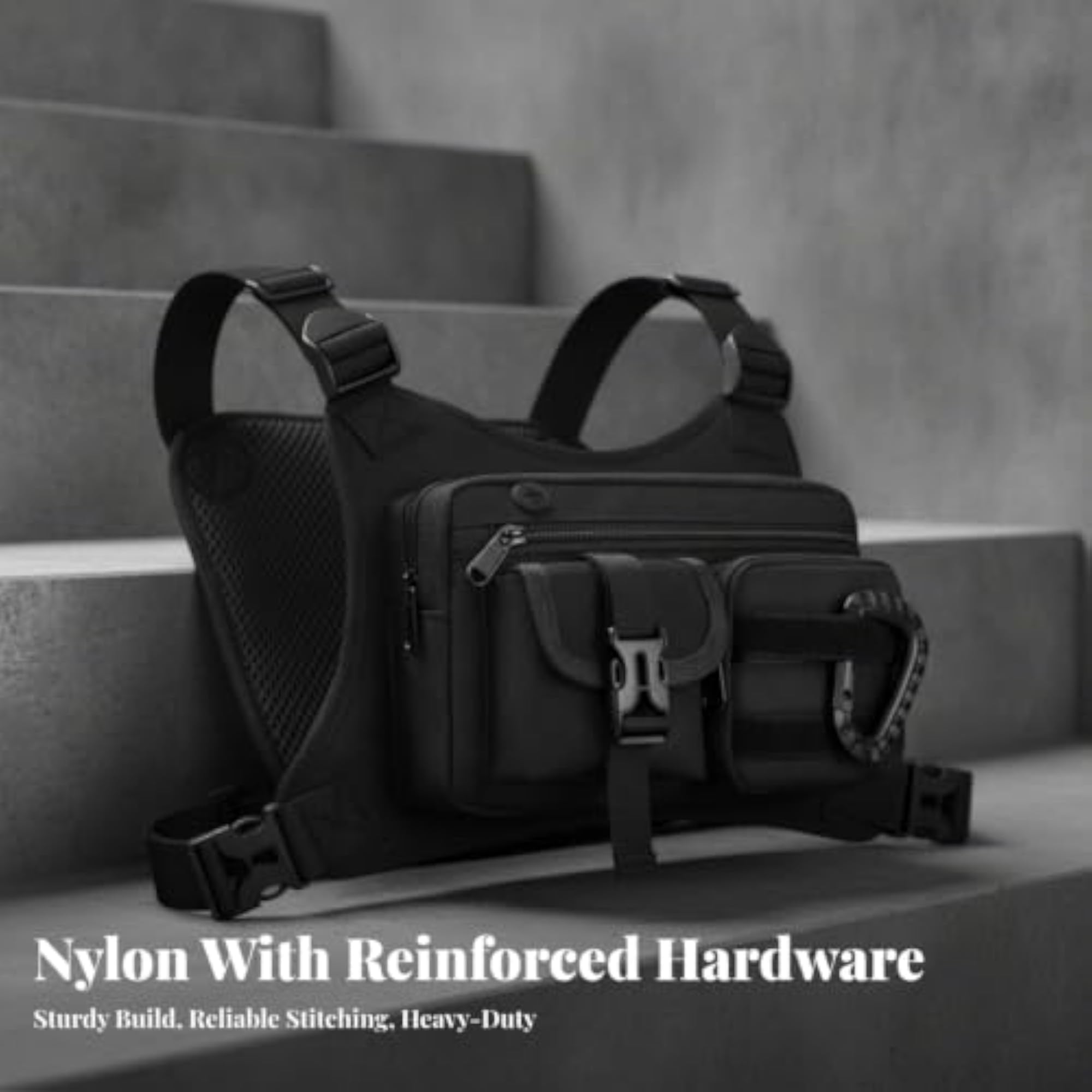Waterproof Adjustable Chest Sling Bag for Outdoor Activities