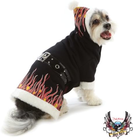 Pet Rocks Holiday Flame Hoodie Dog Pupper Winter Jacket Medium