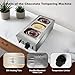 3 Tanks Chocolate Melting Machine Commercial,Chocolate Tempering Machine with Lid, Stainless Steel Electric Chocolate Melting Pot for Cheese, Chocolate, 1200 W