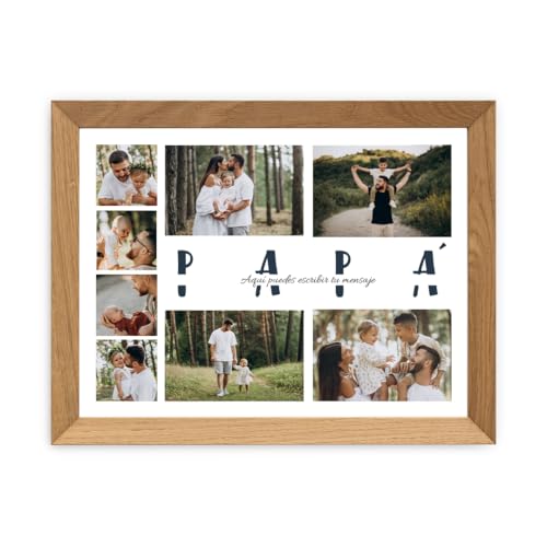 Copykrea Personalisierbares Geschenk zum Vatertag mit Fotos in 20 x 30 cm, Originalbild mit Familienfotos für Papa, Fotopapier 260 g, Rahmen nicht im Lieferumfang enthalten (20 x 30 cm)