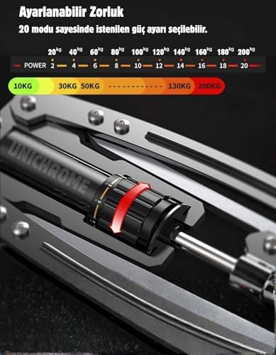 Twister Kol Omuz Gögüs Egzersiz Aleti 10-200 kg Ayarlanabilir Siyah Fitness Ekipmanı - Görsel 3