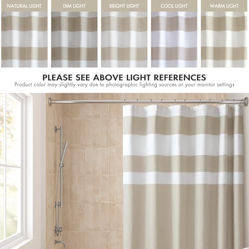 Madison Park Spa Waffle Weave Extra Long Shower Curtain, 72 x 84, Taupe by Madison Park - Image 4