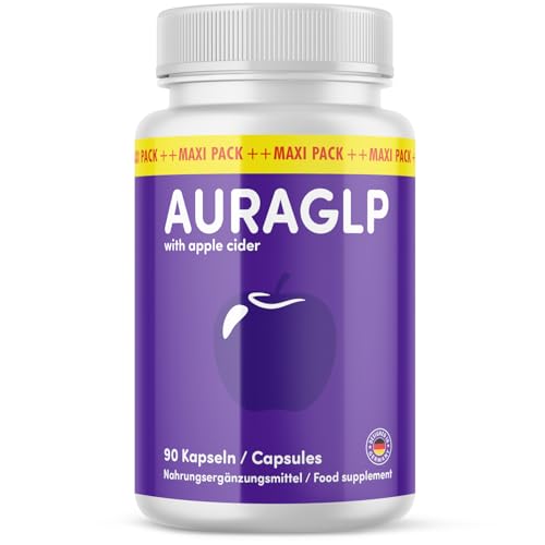 AURAGLP cápsulas | el compañero ideal para sus objetivos | con vinagre de sidra de manzana | 90 cápsulas